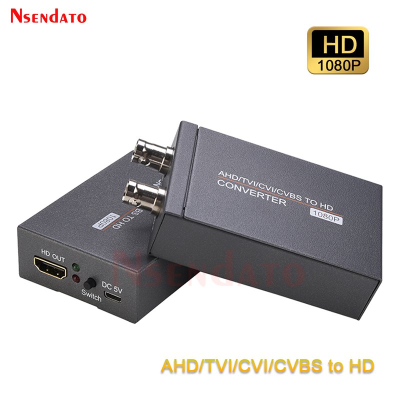 Adaptador convertidor de señal Full HD AHD TVI CVI CVBS a HDMI 4 en 1 convertidor de vídeo HDMI AHD para PC cámara IP de seguridad CCTV
