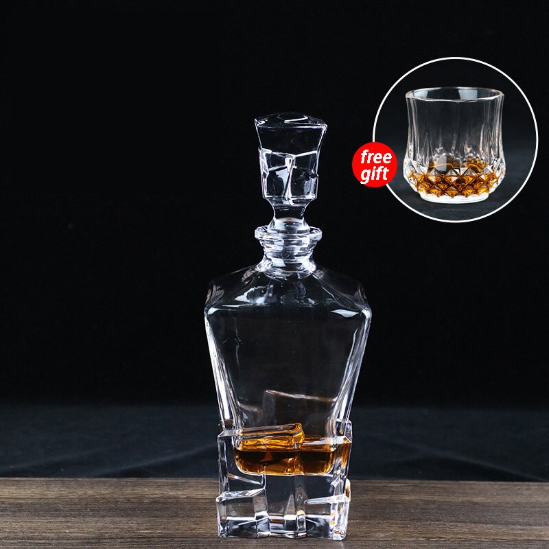 Rock Shape Crystal Whisky decanter Wine Bottle Liquor Jug Container Aeration Party Bar Set
