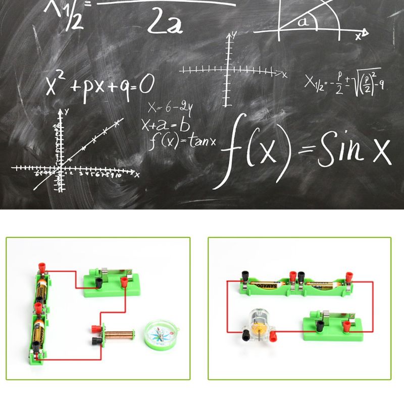 Physics Labs Circuit Learning Kit Basic Electricity Discovery Principles Kit for Science Study Parallel Magnetism Equipment C7AD