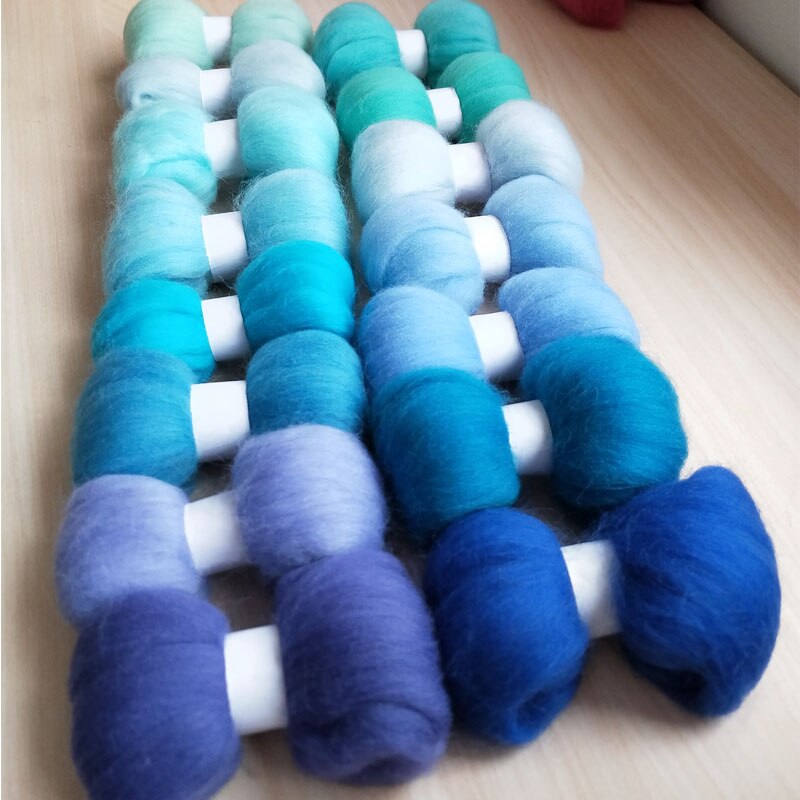 YUTUY 48 Colori di Lana Feltro,Kit Feltro di Lana,Kit Lana Cardata