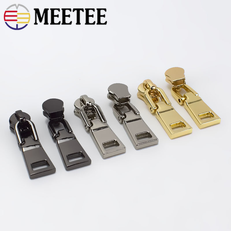 10 kpl jousilukkoa 3#  vetoketjun liukusäädintä metallisille vetoketjullisille takeille vaatteiden vetoketjun korjaussarja vetoketjun vetimet tee-se-itse-laukkujen ompelutarvikkeet