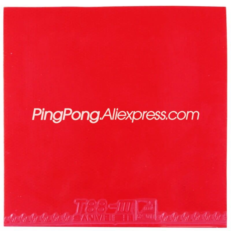 SANWEI-esponja de Ping Pong T88, accesorio Original de goma (medio pegajoso) para tenis de mesa, color rojo + 1 negro, T88-3