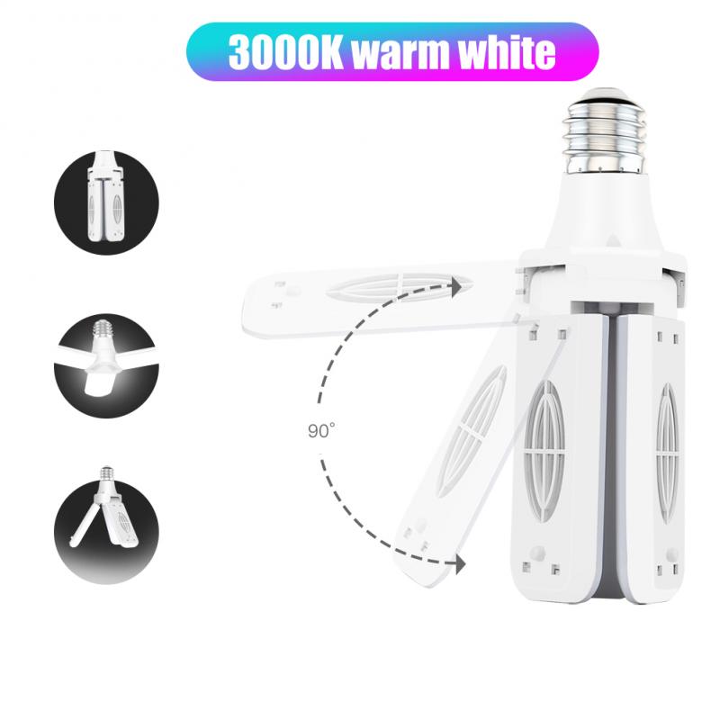 Led Garage Lights Super Bright 30W Daylight Light Bulbs Warehouse Folding Lamp 3000LM Deformable Garage Ceiling LED Shop Lights