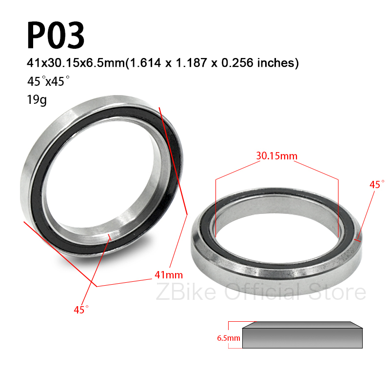 Bicycle Headset Bearings 41/41.8/47/49/51/52mm Mtb Road Mountain Bike Scooter Headset Bearing Repair Parts Cycling Accessories: WHITE
