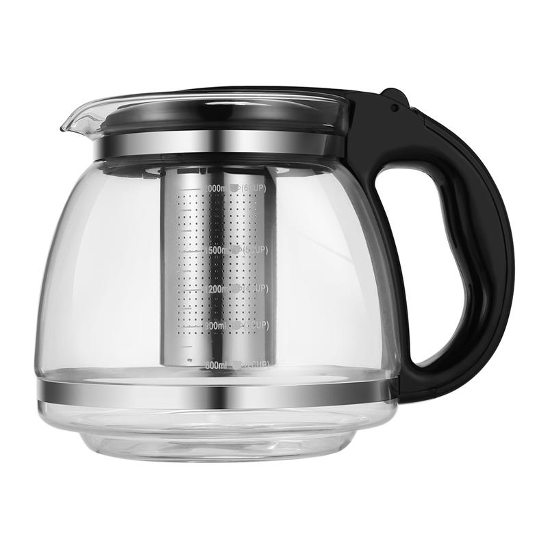 1500 ml/2000 ml recipiente de té tetera de vidrio hogar Filtro de acero inoxidable mango resistente al calor tetera de cristal