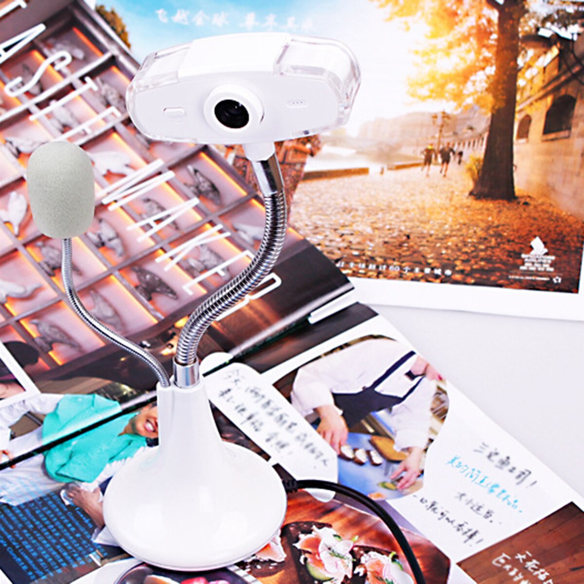 Usb Computer Webcam Met Microfoon 480P 10MP Nachtlampje Laptop Driver-Gratis Web Camera Flexibele Slang Voor Web video Conferentie