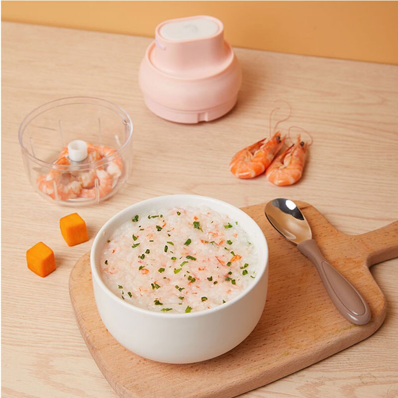Wireless Portable Electric Crusher 100/250ml Portable Electric Blender Multipurpose Mini USB Charging Vegetables Cup QP2