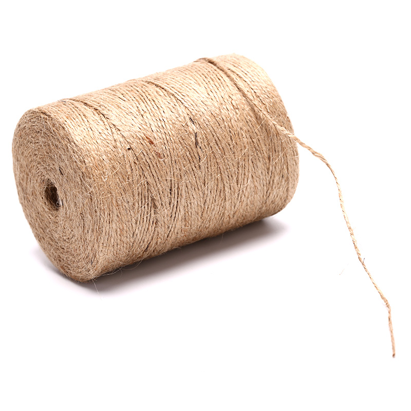 30m/80m/100m/300m håndlavede naturlige hamp hør snor snoet jute garn reb snor gør-det-selv håndværk dekoration på lager