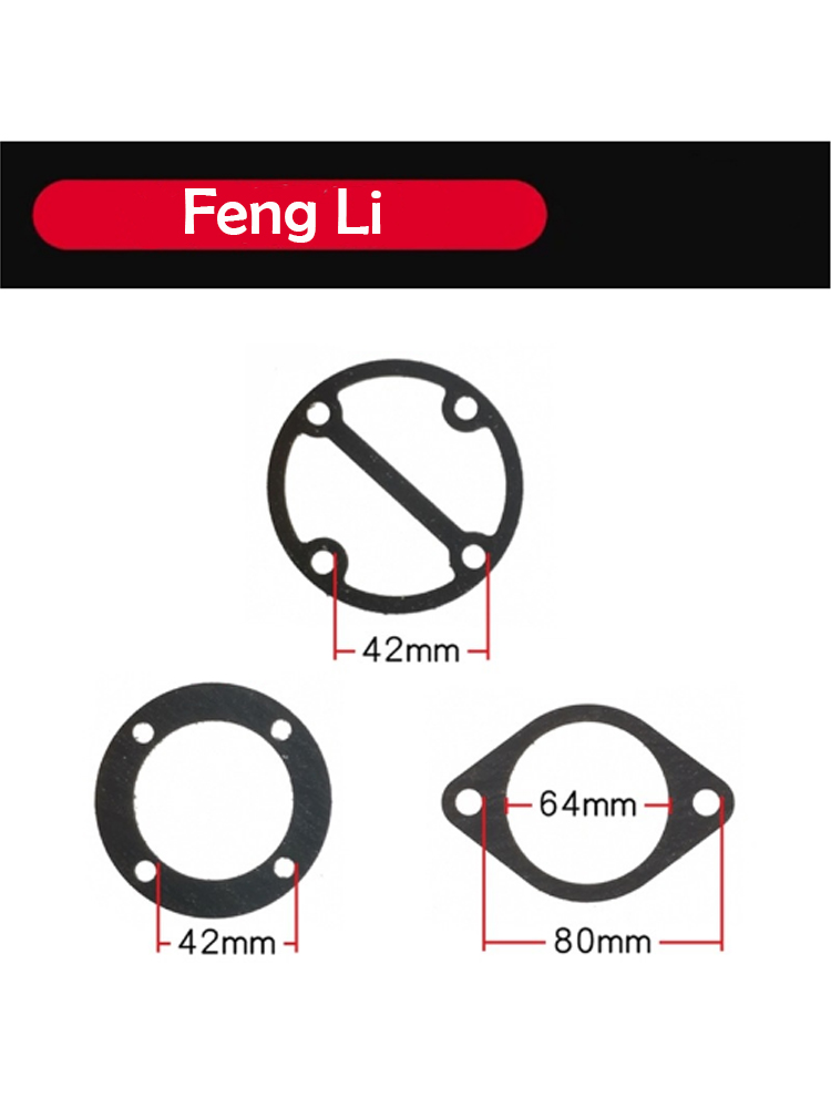 1 set/3pcs Paper Pad Clip Steel Sheet Air Compressor Cylinder Head Base Valve Plate Sealing Gasket Washers