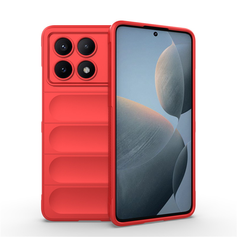 Para Xiaomi Poco X6 Pro Funda Poco X7 Pro X6 C65 M6 Pro 4G Funda de silicona suave Fundas protectoras para teléfono para Poco X6 Funda: Lona / Rojo
