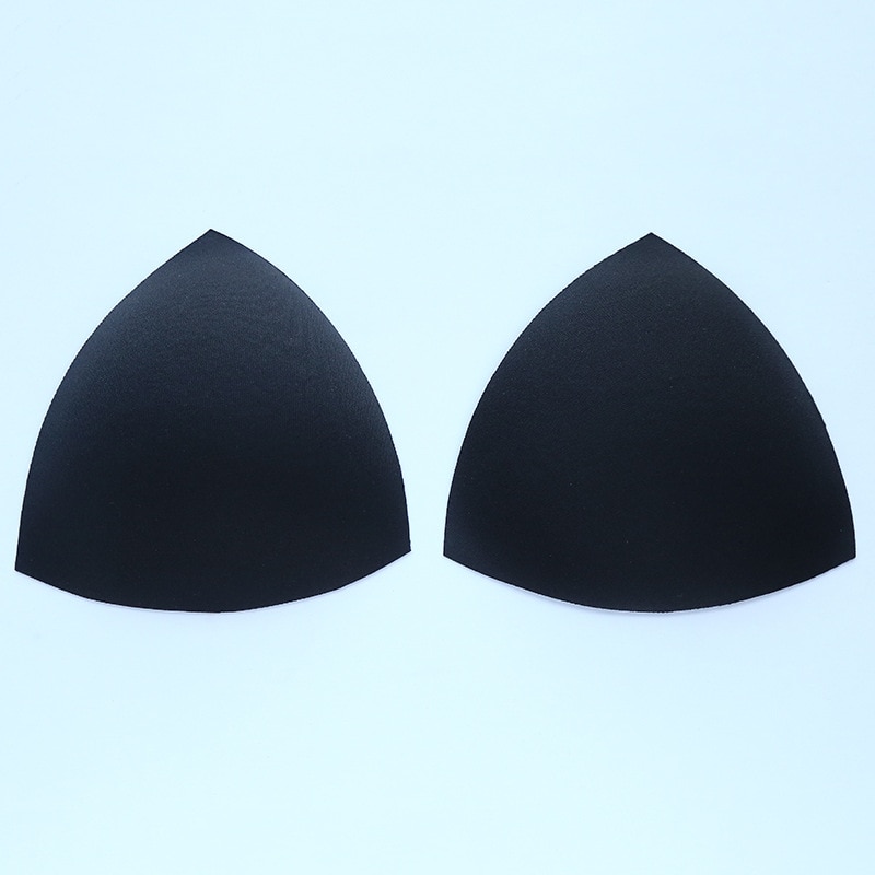 Boshang 1 pair Soft Removable Women's Triangle Bra Pads Inserts for Sports Bra Bikini Top Swimsuit