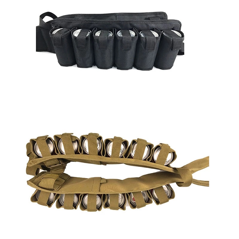 Przenośny pas piwa 12 paczka kabura przenośna butelka talia piwo saszetka na pasek poręczne butelki wina puszka na napoje uchwyt pas biodrowy na zewnątrz