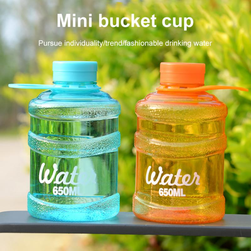 650ml plasthinkar koppar bärbar resistent lämplig för barn stor kapacitet vattenflaskor drinkware