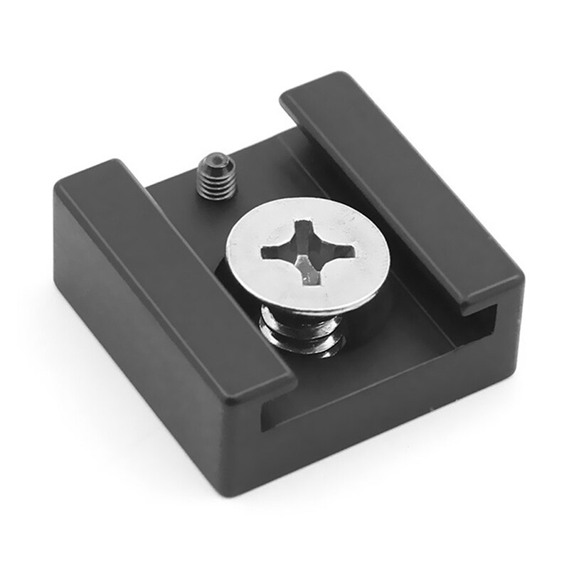 Cold Shoe Mount Adapter Base with 1/4" Mounting Screw for Camera Cage Flash LED Light Microphone Shoe Adapter