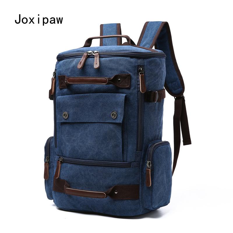 Men's Backpack Vintage Canvas Backpack School Bag Men's Travel Bags Large Capacity Backpack Laptop Backpack Bag High Qualit