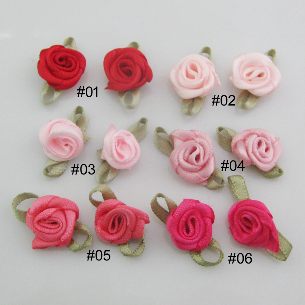 30 Farben zur Auswahl, 50 Stück, modische Rosenrosetten mit Blatt, Stoff, Blumen, Zubehör, DIY, Basteln, Nähzubehör