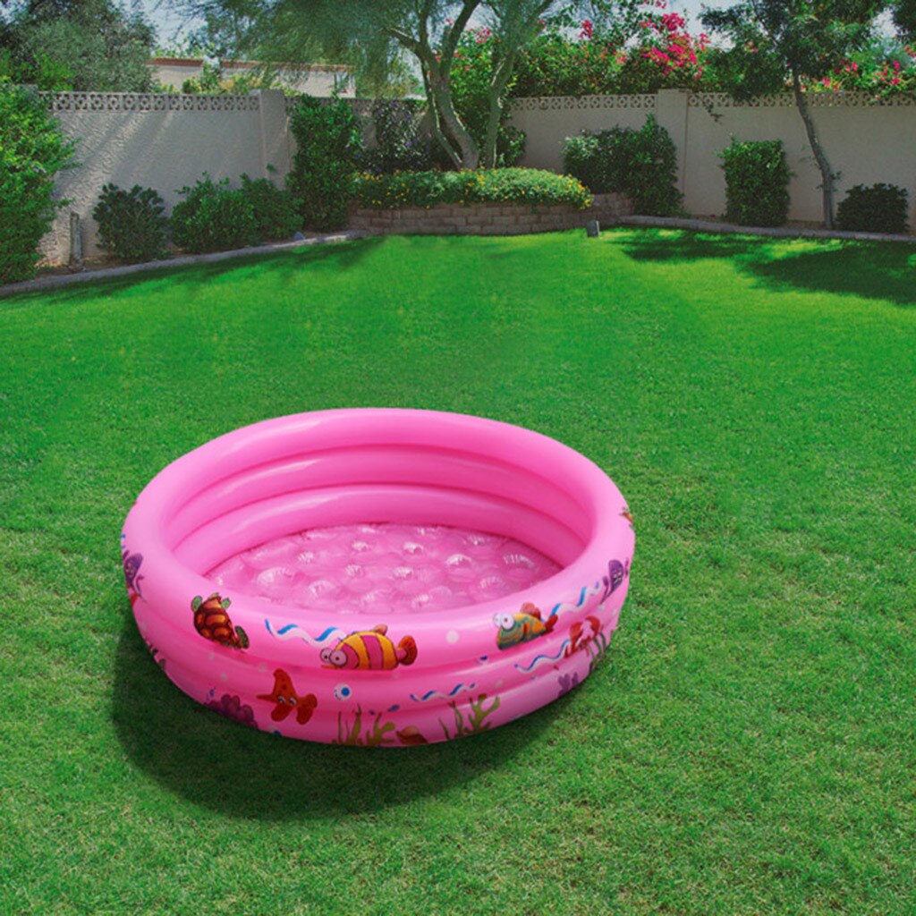 90cm Kids inflatable Pool Children's Home Use Paddling Pool Large Size Inflatable Round Swimming Pool for baby: Pink