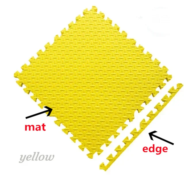 4Pcs Verdikking Mat Voor Kids Kinderen Schuim Vloer Kinderen Stiksels Kruipen Klimmen Thuis Slaapkamer Woonkamer Tatami Spelen mat: YELLOW