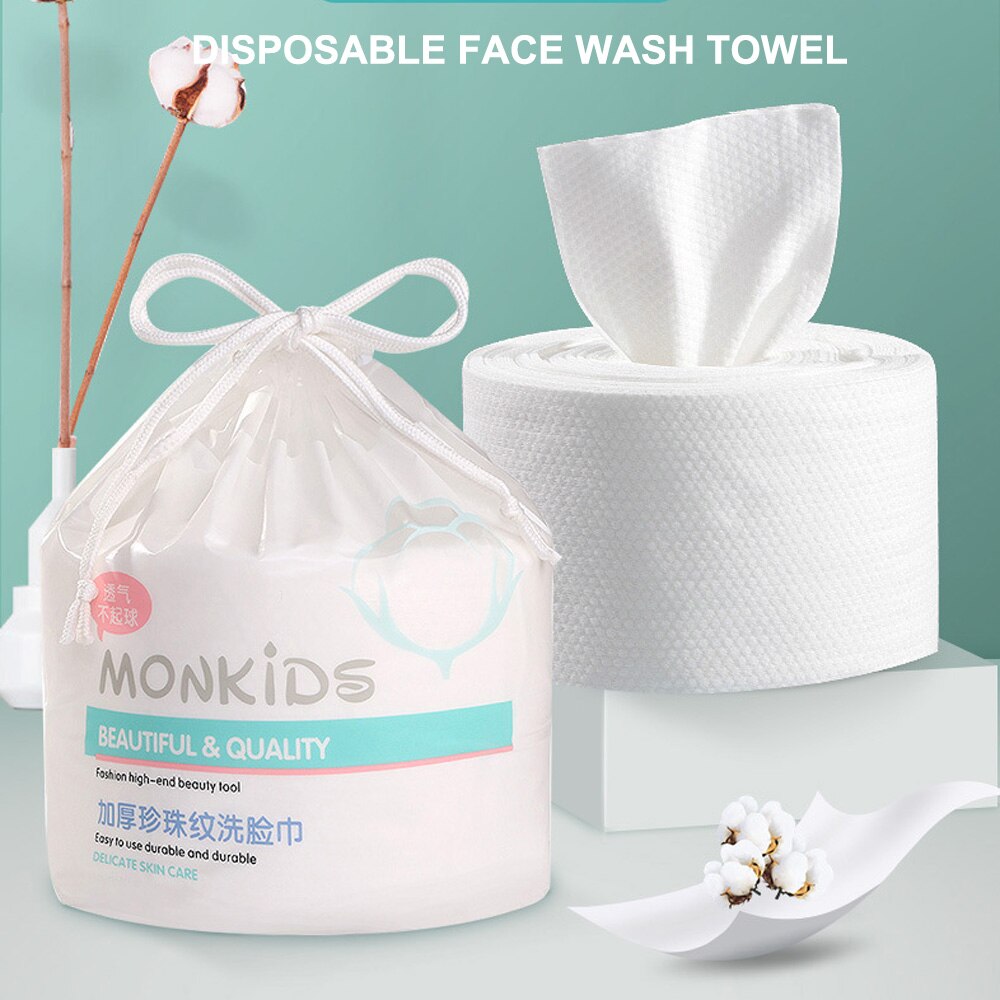 Disposable Face Wash Towel Cotton Pearl Pattern Soft Face Tissue Beauty Salon Facial Towel Roller 260g