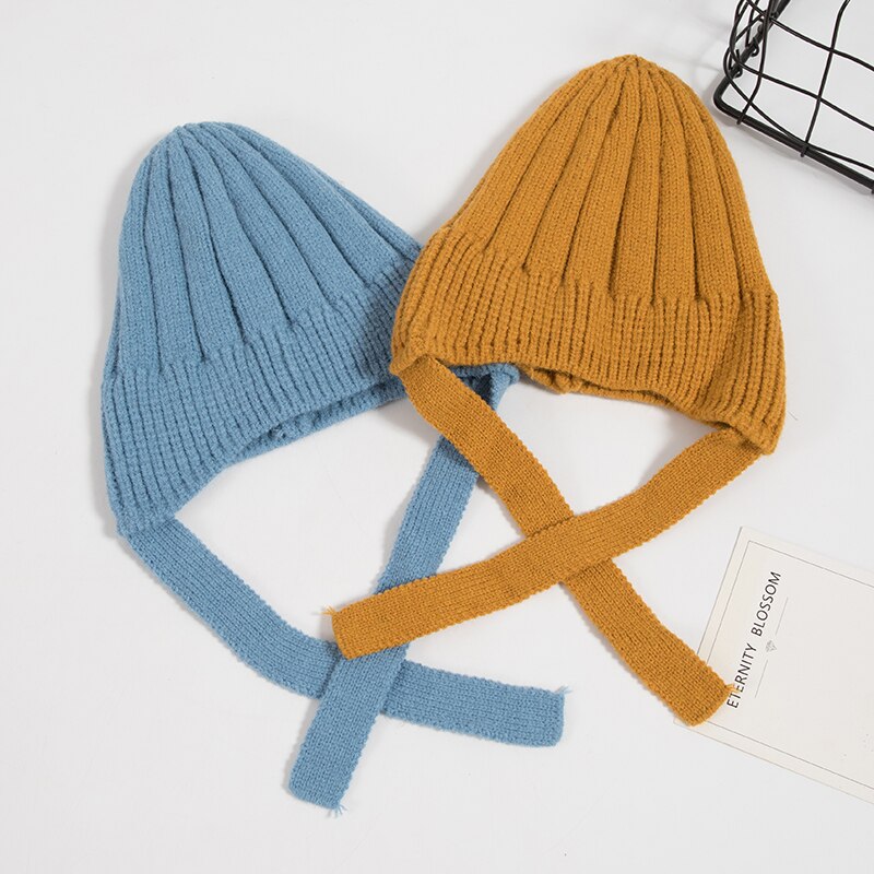 Suave, de punto bebé sombrero foto recién gorra con accesorios de Color sólido Infantil Niño niña gorro otoño invierno cálido Gorro con orejas