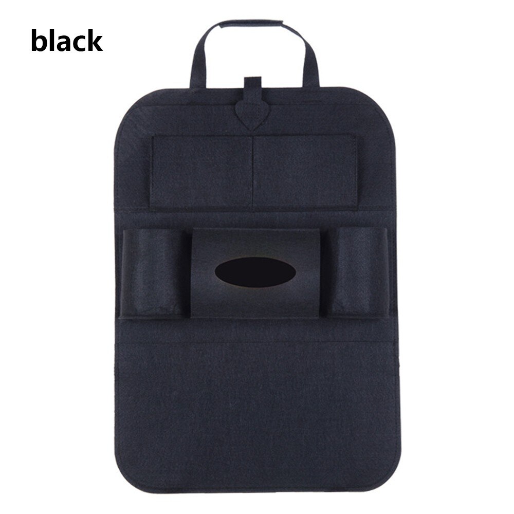 Multifunctionele Organizer Autostoel Autostoel Opknoping Zakken Seat Bag Gehumaniseerd Opbergtas Vilt Covers Achterbank Zakken: Black