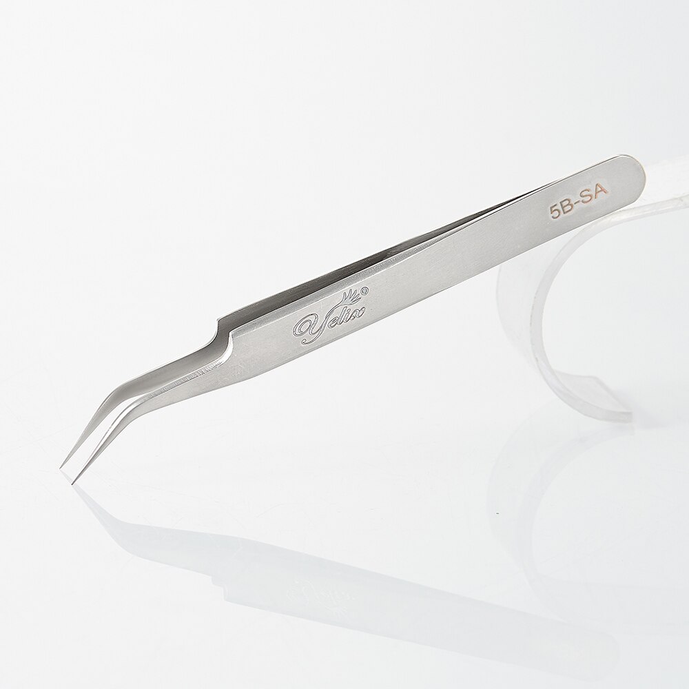 Pinzas de belleza para extensión de pestañas, herramientas de maquillaje de precisión, pinzas para pestañas, juego de injerto de pestañas 6A-SA: 5B-SA