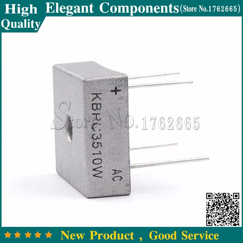 1 Pcs KBPC3510W KBPC-3510W KBPC3510 35A 1000 V 4Pin diode brug gelijkrichter