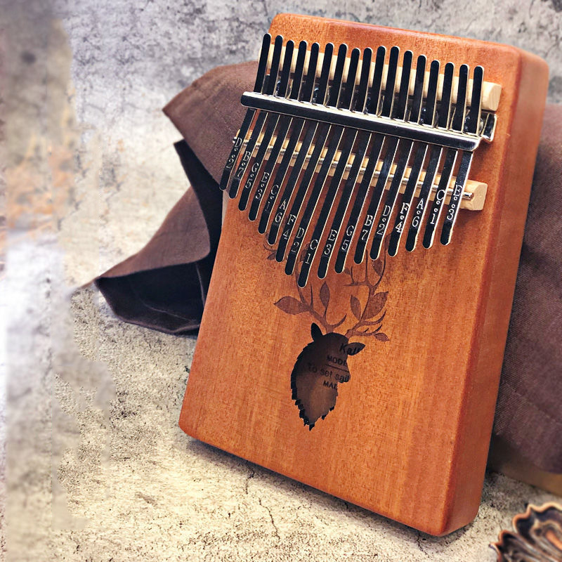 Kalimba 17 nøgle tommelfinger klaver bærbart træ musikinstrument til begyndere