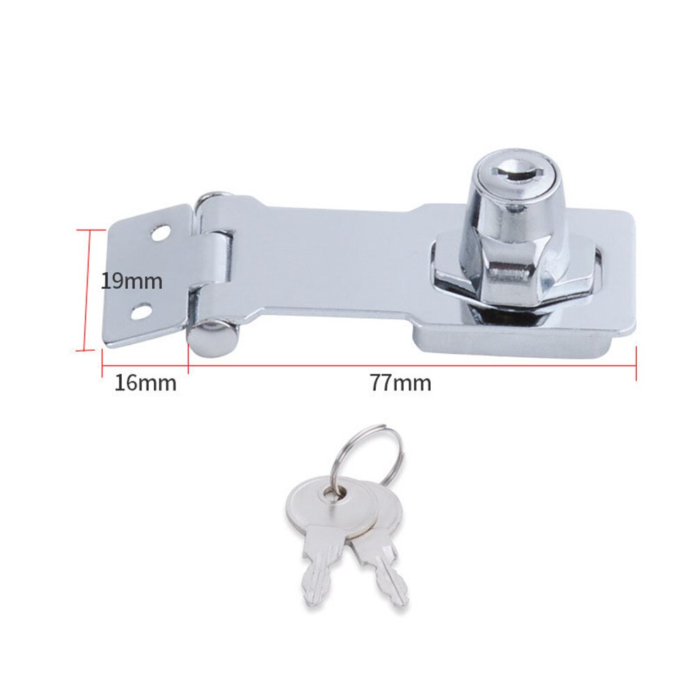 1pcs Heavy Duty Locking Hasp And Staple With Keys Padlock Cupboard Shed Garage Lock File Cabinet Drawer Wardrobe Lock Hasp Lock