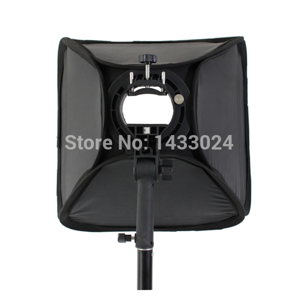 Soporte de mano tipo S con montaje Bowens, Softbox de 40x40CM para Flash Speedlite