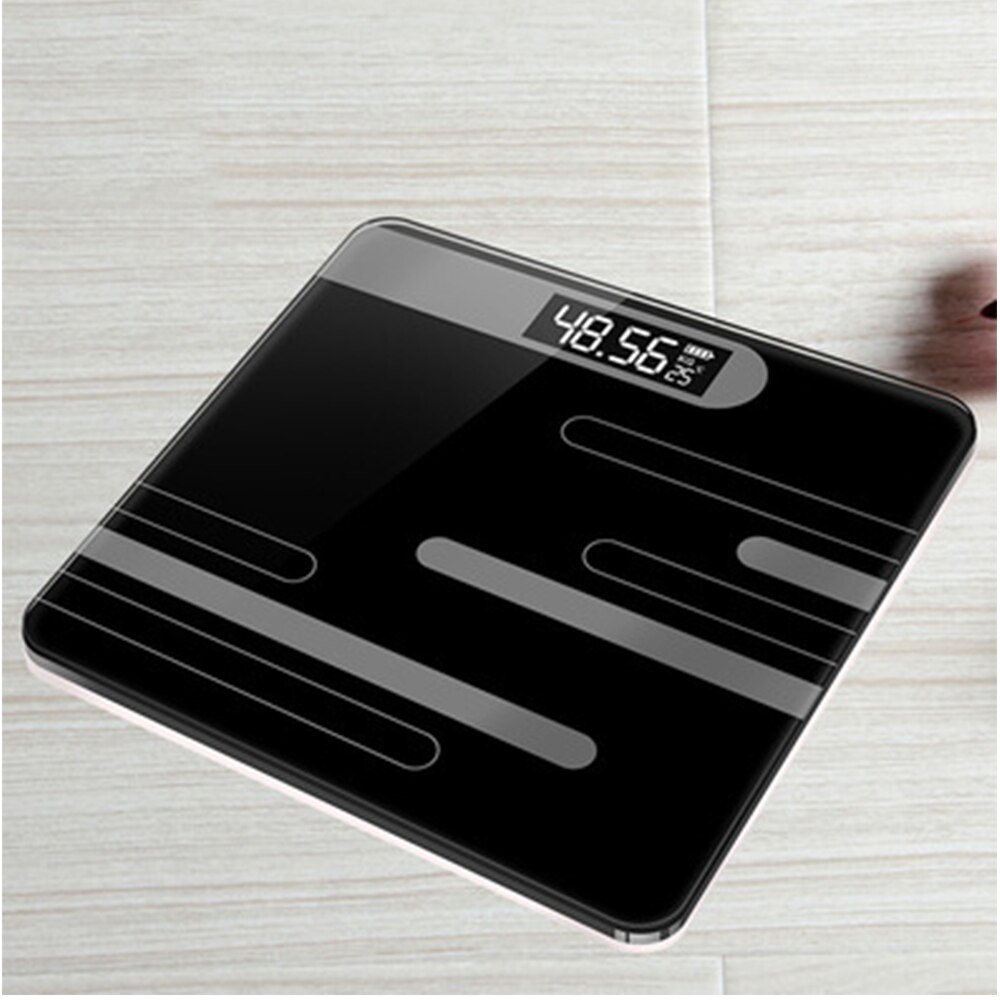 Digital Weight Scale Bathroom Floor Body Scale Glass Smart Electronic Scales LCD Display Body Weighing: A
