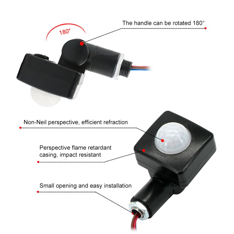 Universele Pir Motion Smart Sensor Schakelaar Ir Infrarood Menselijk Lichaam Indction Sensor Detector Op Off Controle Led Lamp Home Verlichting