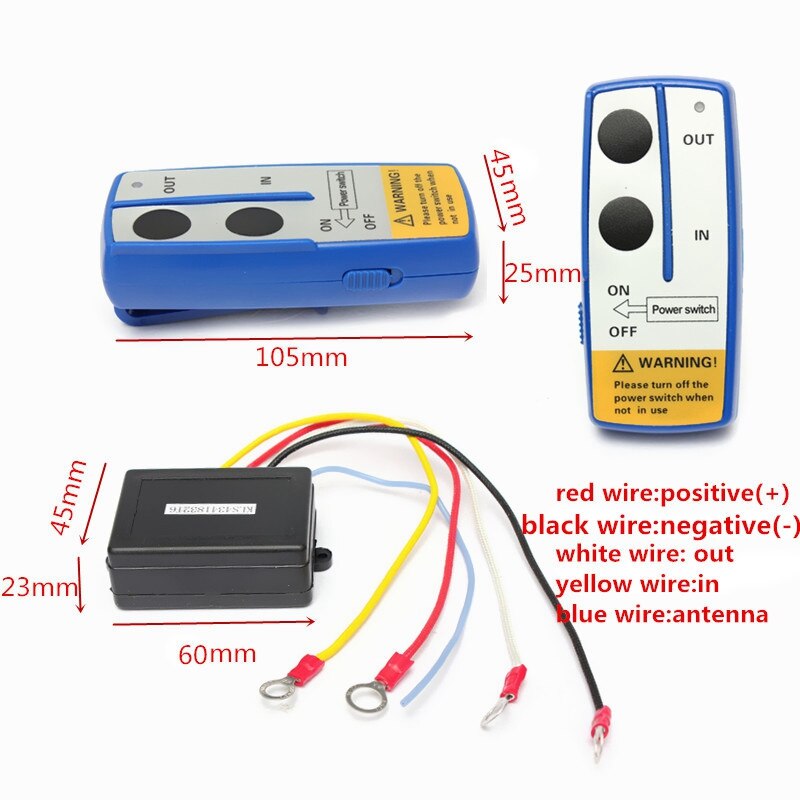 12V Car Wireless Winch Electric Remote Control With Manual Transmitter Truck ATV SUV Truck Vehicle Trailer Kit Remote Controls
