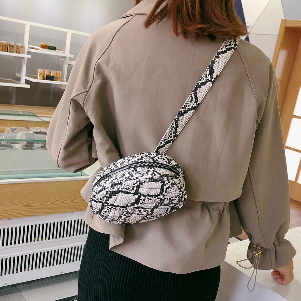 Frauen Schlange Druck Taille Taschen Neue PU Leder Fanny Pack Brust Beutel Reise Hüfte Bum Tasche Weibliche kleine Geldbörse
