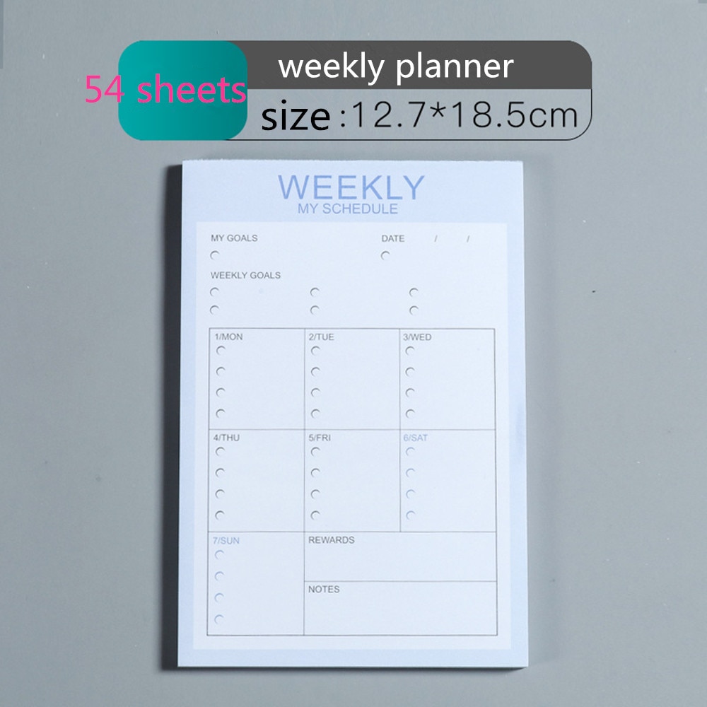 A4 Notebook Kawaii Dagelijks Wekelijks Maandelijkse Jaarlijks Kalender Planner Agenda Schedule Organizer Journal Boek Stationaire
