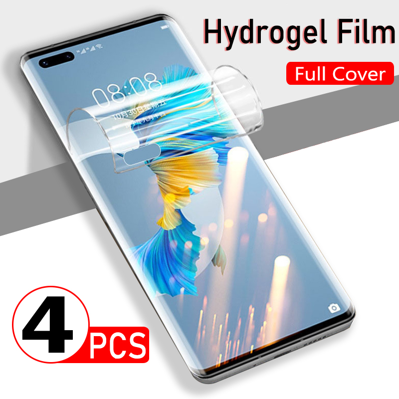 4 szt. Folia hydrożelowa robić Huawei P30 P40 Lite P20 P50 P60 Pura 70 zawodowiec + ultra ekran ochraniacze kumpel 60 40 20 Lite 50 zawodowiec żel film