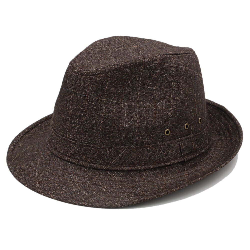 Men Fedora hat with 4Size 57 58 59 60CM Big Size Gentleman Dad Beach Homburg Church Jazz Hat Father A0064-XSJ