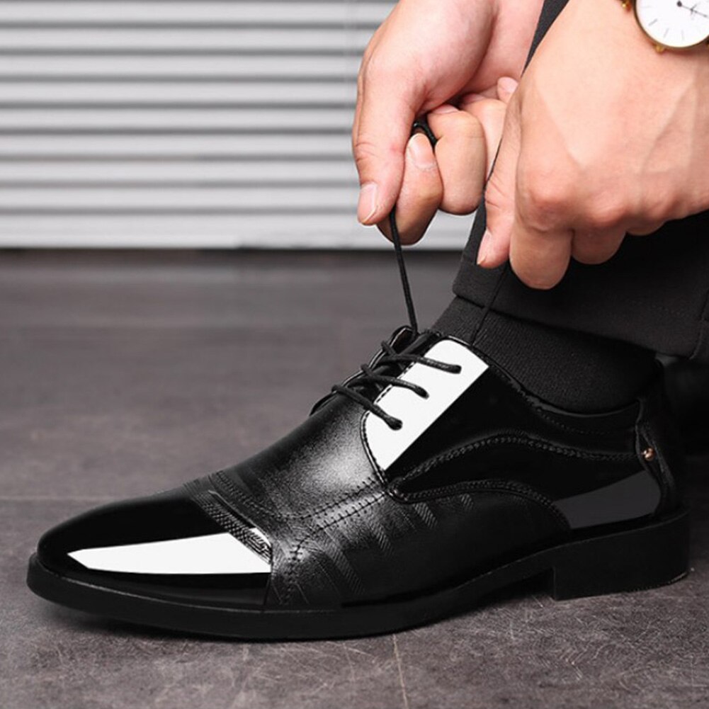 Ballroom Business Pointed Latin Prom Men Sports Large Size Wedding Dance Leather Shoes