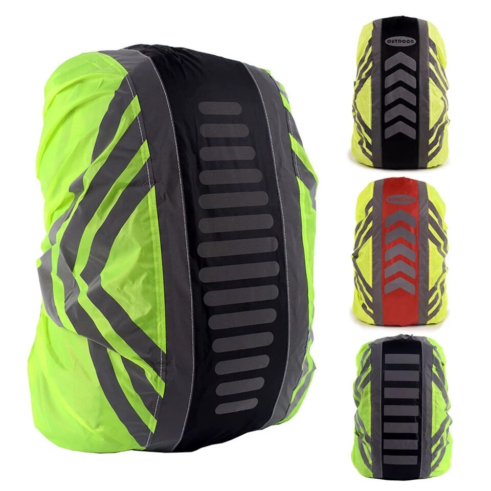 Outdoor Bag Cover Rain Waterproof Covers Reflective Backpack Dust Covers For Riding Cycling Camping Hiking Sports Bags Raincover