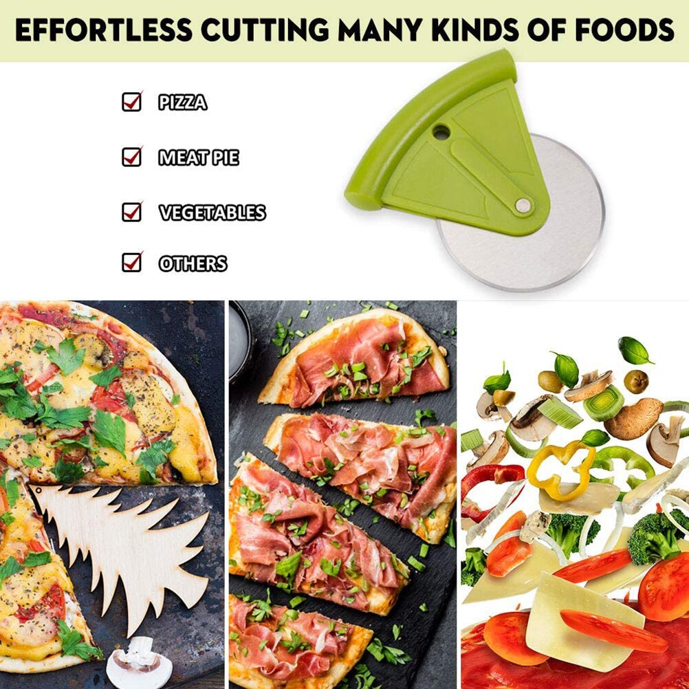 Stainless Steel Pizza Cutter Pizza Wheel Cutter With Cover Wheel Slicer Roller Dough Pizza Slicer Cutter Baking Accessories