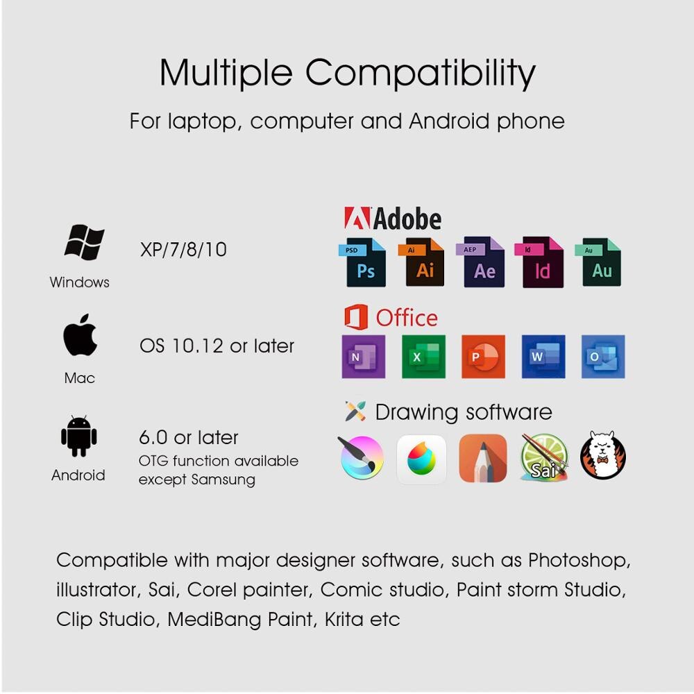 VEIKK VK640 OSU Digital Tablet Set Drawing Writing Pad 5080lpi Graphic Pen Tablet with S Pen 8192 Levels 6 x 4 inch