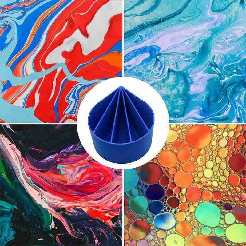 5 Channels Paint Pouring Split Cup Acrylic Pour Cup DIY Art Clay Tools Painting Drawing Container Fluid Pour Supplies Paint Cup