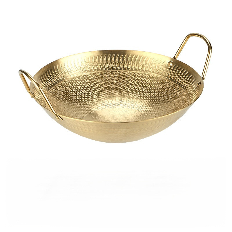 Fortykket og uddybet kogegryde honeycomb-gryde miljøvenligt rustfrit stål høj temperaturbestandigt non-stick køkkengrej: Lysegrøn