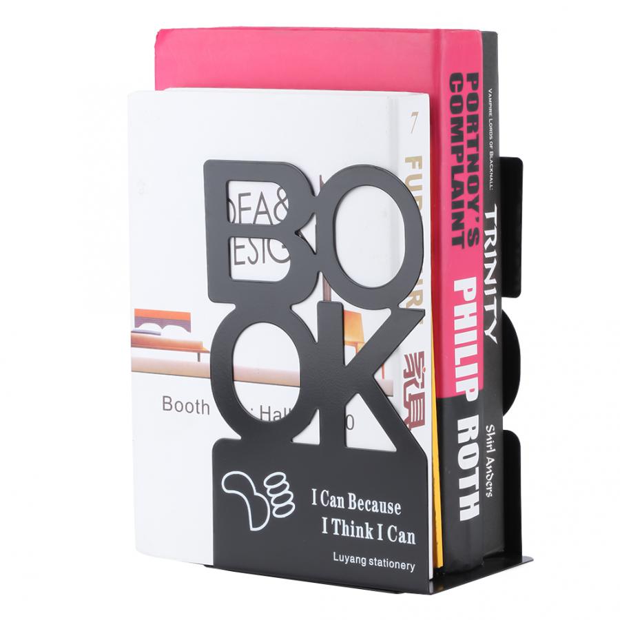 1Pair BOOK Characters Shape Book Stand Metal Bookends for School Home Table Decor bookends