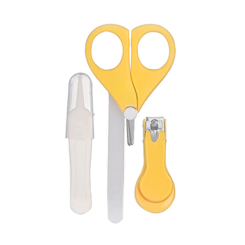 Baby Nail Care Multicolor Baby Nagelknipper Set Van 4 Stuks Baby Veiligheid Nagelknipper Zuigeling Nail Care Combinatie Set voor Baby Cadeau: Yellow