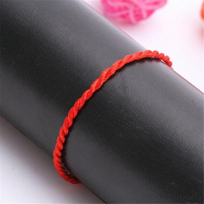 10 Pcs Rode Draad Armband Unisex Koppels Vrienden Brengen Geluk Rood Zwart Touw Armbanden Mode Handgemaakte Sieraden Armband