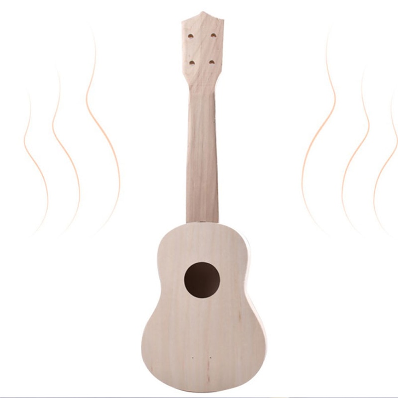 Kit DIY Ukulélé 21 Pouces Bois De Tilleul – Fabriquez Votre Propre Uke 4 Cordes Pour Débutants
