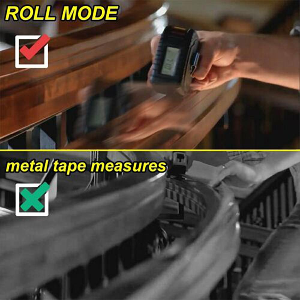 Cinta de medición 3 en 1 modo de cuerda modo sónico Modo de rodillo Universal multifuncional Cinta Digital precisa herramienta de medición