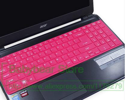 Laptop Keyboard Cover for Acer Aspire E 15 - Ultra-thin Silicone Protector - Waterproof & Dustproof: All Rose