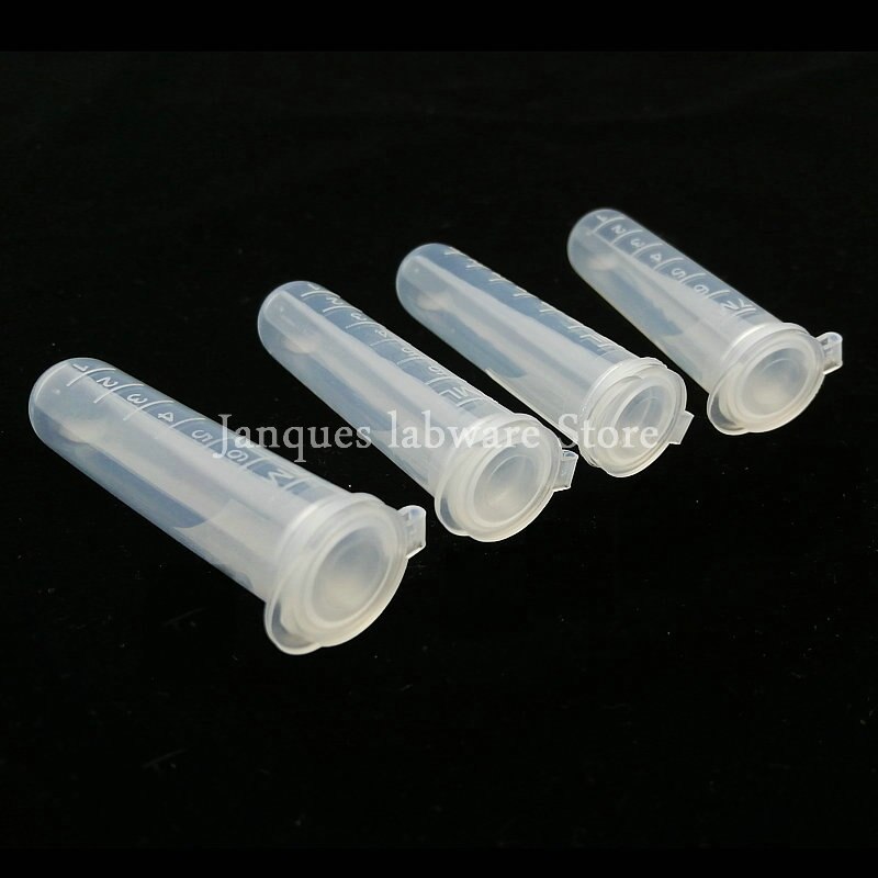 200Pcs 7Ml Plastic U-Type Bodem Centrifugebuis Met Afgestudeerd Lab Sample Cultuur Buis Met Cover